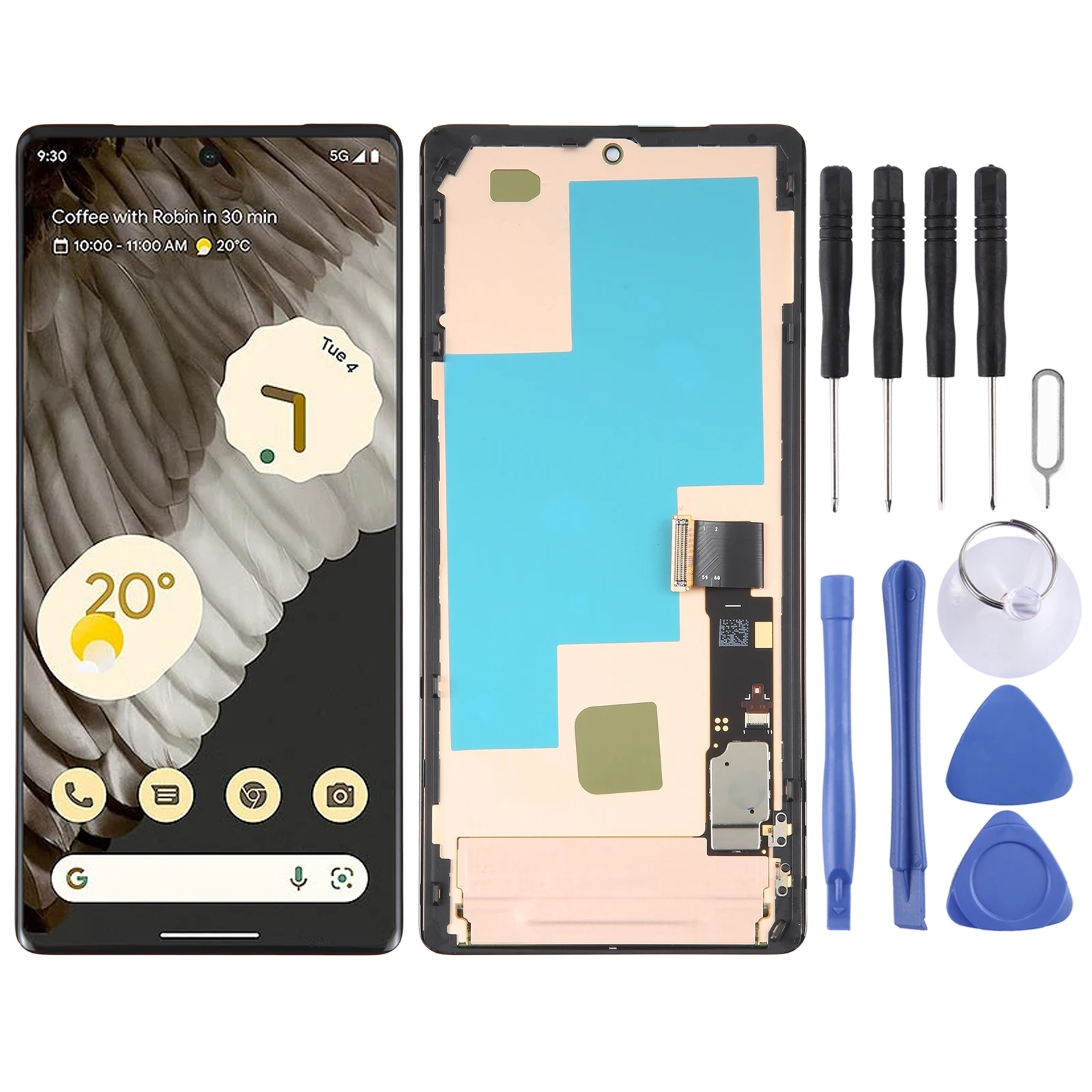 

AMOLED LCD Screen For Google Pixel 7 Pro GV4BC GE2AE Digitizer Full Assembly with Frame