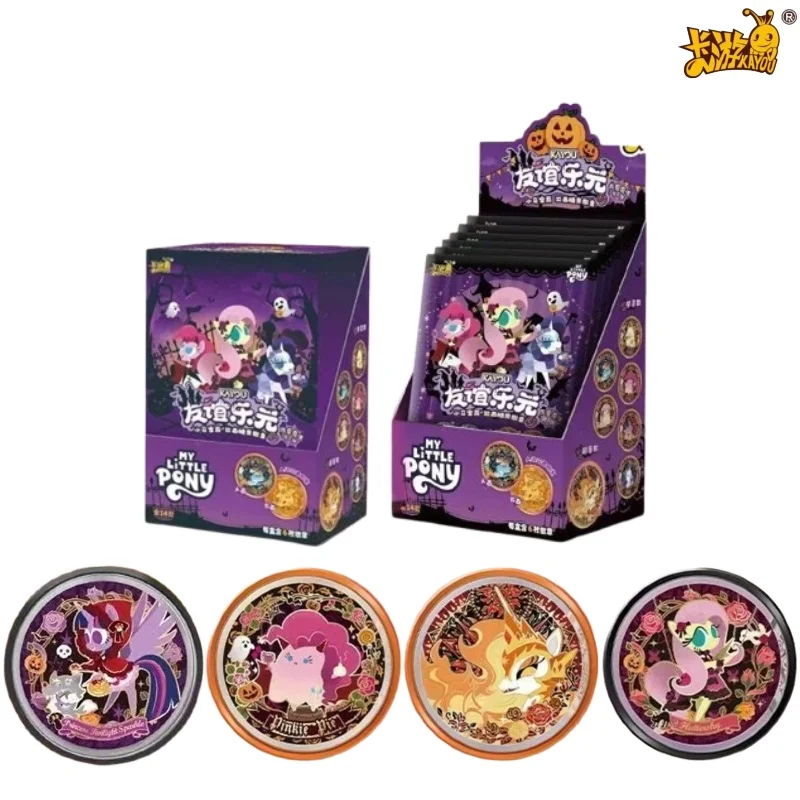 

KAYOU My Little Pony Friendship Liyuan 1st Edition Badge Cards, MLP Halloween Pumpkin Theme Acrylic Brooch Blind Box
