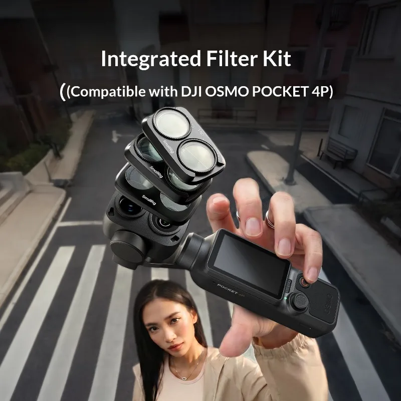 For Pocket 4P Pro Filter Set - VND + CPL + 1/4 Black Mist, 1-Second Install, Multi-Coated Optical Glass