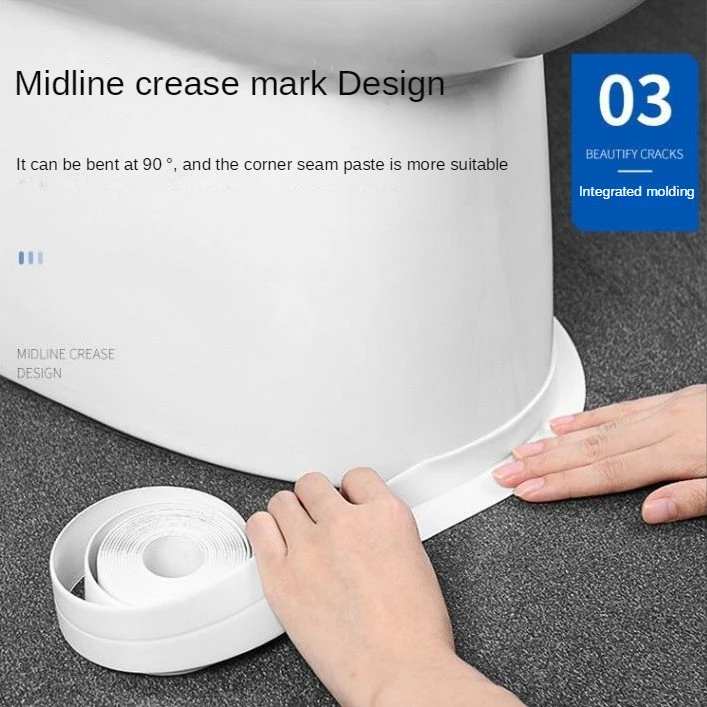 Beautiful seam sticker kitchen waterproof and mildew-proof toilet sink gap moisture-proof kitchen and bathroom corner tape seal