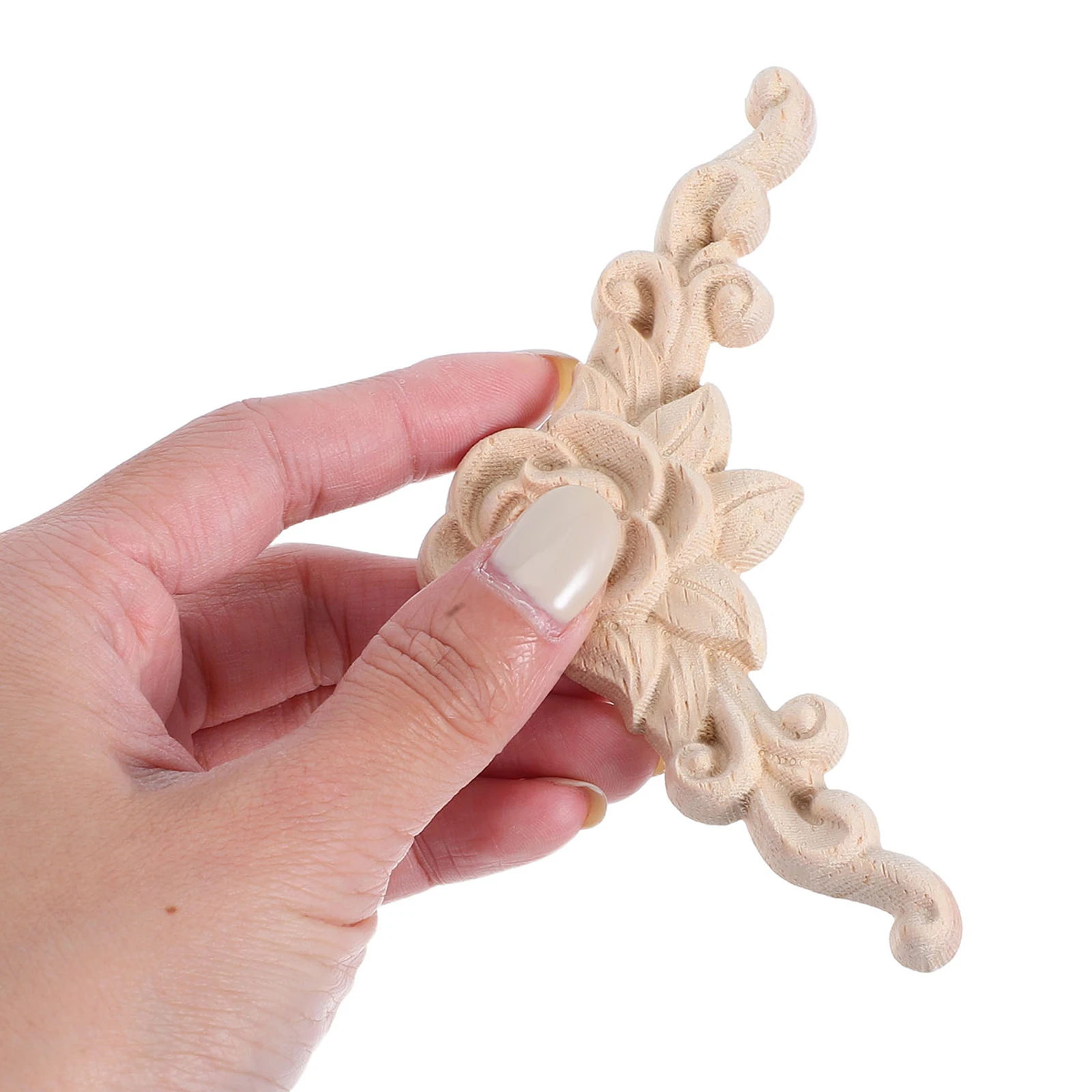 

12pcs Solid Wood Decorative Appliques: Unfinished Hand Carved Corner Onlay For Furniture Cabinet Door Wardrobe Diy Wood