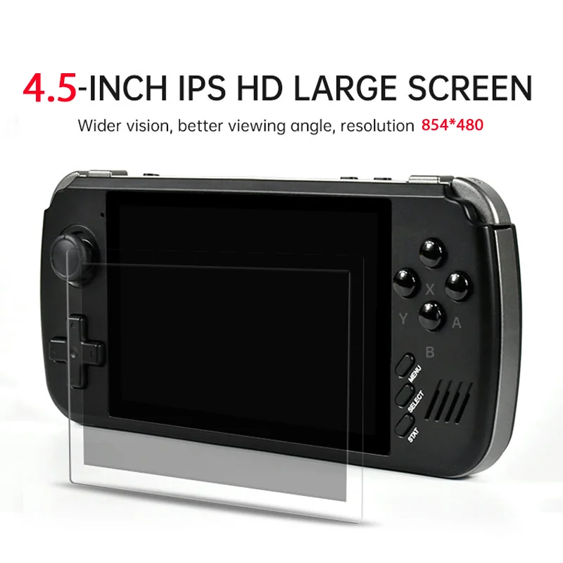 X39Pro 4.5Inch IPS Screen Retro Video Game Console Full Fit Screen 854*480 PS1 Wired Controllers Extension Handheld Game Players