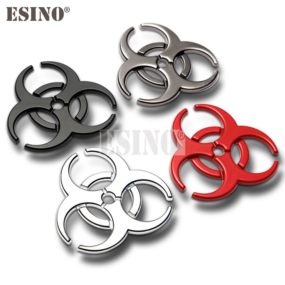 New Universal Cool Fashion Zinc Alloy Metal Biochemistry Car Body Metal Chrome 3D Emblems Badge Car Accessory