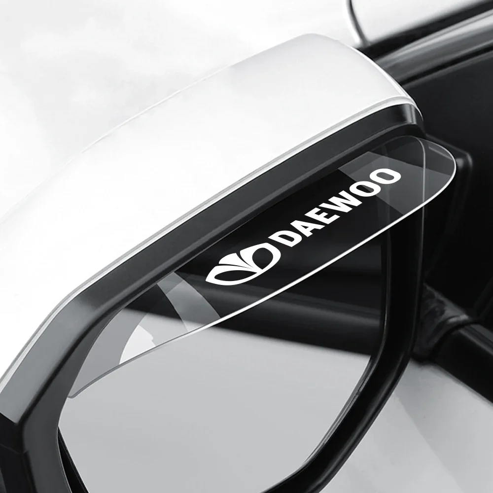 Espejo retrovisor automático, protector de lluvia, ceja para Daewoo, Matiz, Nexia, Lanos, Kalos, Flexible, PVC, sombra a prueba de lluvia