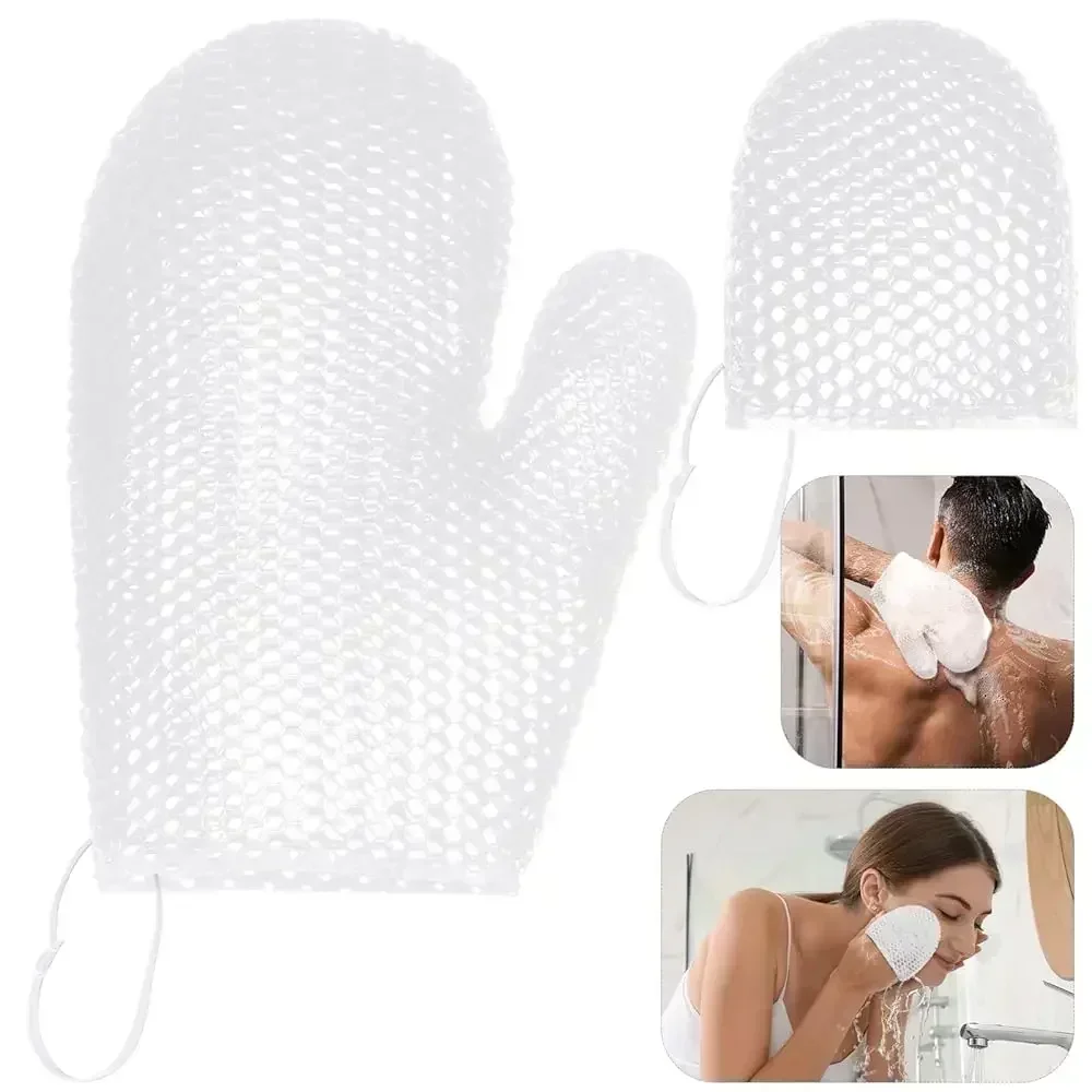 

2 Pcs Honeycomb Exfoliating Glove Set Exfoliating Bath Mitt Honeycomb Face and Body Scrubber Shower Mitt Sponges for Cleanin