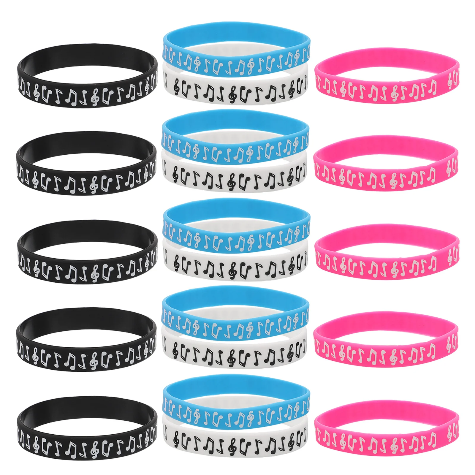 

32Pcs Music Note Silicone Bracelets Soft Hypoallergenic Adjustable Wristbands for All Ages Perfect Party Favors for Music Lovers