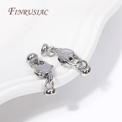 18K Gold Plated Brass Lobster Clasps For DIY Pearl Necklace Supplies Fashion Jewellery Connector Clasps End Caps Fastener Clasp
