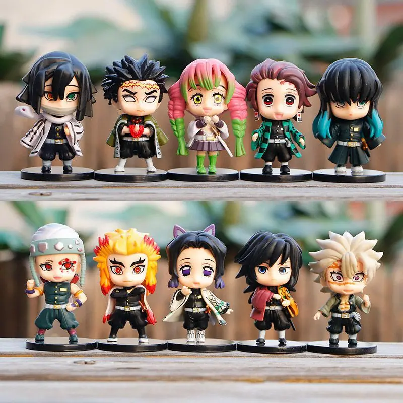 

Action Figurine Desk Decoration Room Accessories Anime Demon Slayer Tanjiro Figure Kimetsu No Yaiba Statue Rengoku Shinobu Giyuu