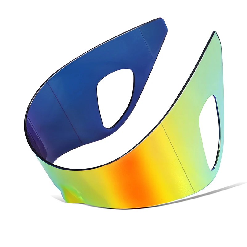 Oversized One-Piece Glasses Fashion Hanging Earring Bag Punk Sunglasses Future Skill Sense Fashion Polarized Mirror Holiday Gift