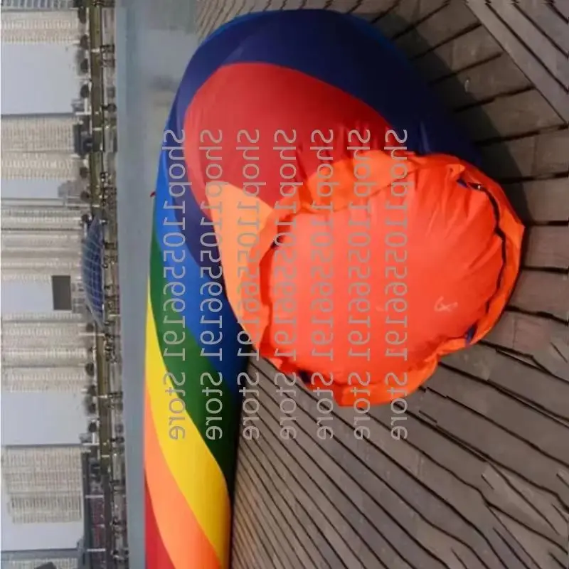 Customizable 6m Wide Inflatable Rainbow Arch Door Colorful Celebration for Wedding Arch 20ft*10ft D=6M/20ft Advertising Arch