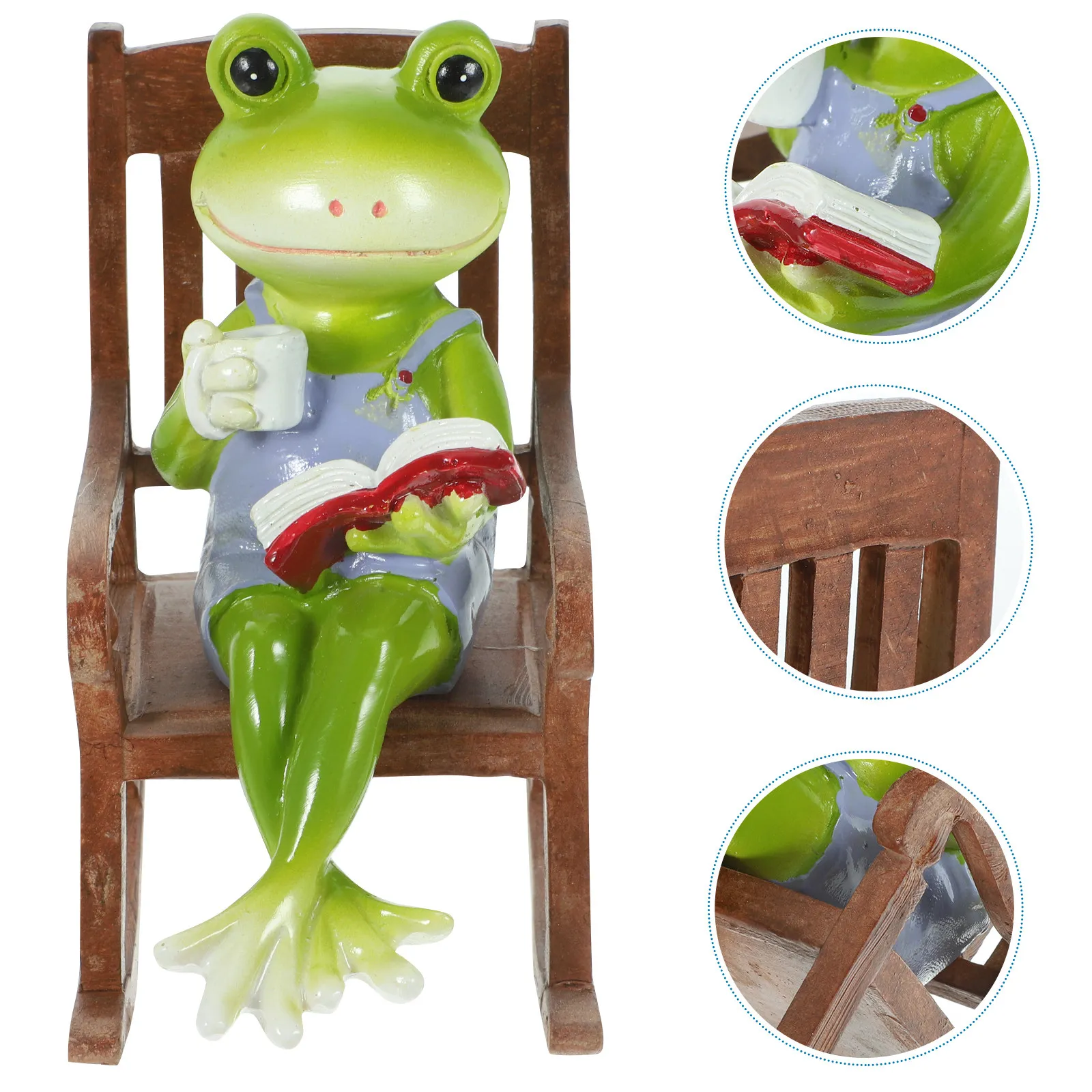 

Статуэтка-украшение в форме лягушки из смолы для декора рабочего стола, книжной полки, садового ландшафта, кашпо для бонсай, уличного патио и домашнего интерьера