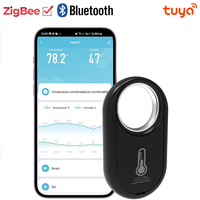 Tuya Smart Zigbee Hanging Temperature Humidity Sensor Removeable Smart Life Thermometer Detector Alexa Google Home Voice Control