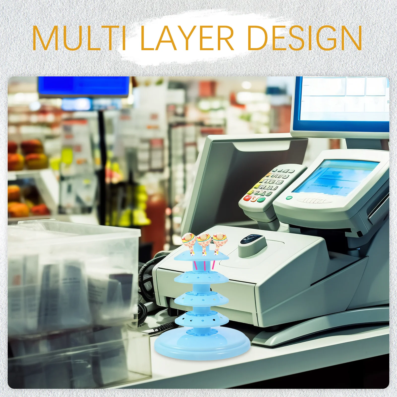 كاندي القطن كاندي عرض موقف حامل مصاصة لحفل الزفاف كعكة الملوثات العضوية الثابتة عرض برج الطاولة المنظم الرف #3