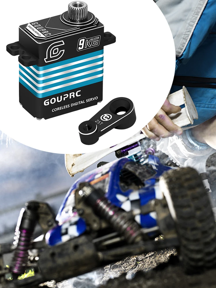 9KG Waterproof RC Digital Servos with 25T RC Horn Metal Gear Servos for 1/18 -4 -6 SCX10 III Upgrade Servo Parts - view 6