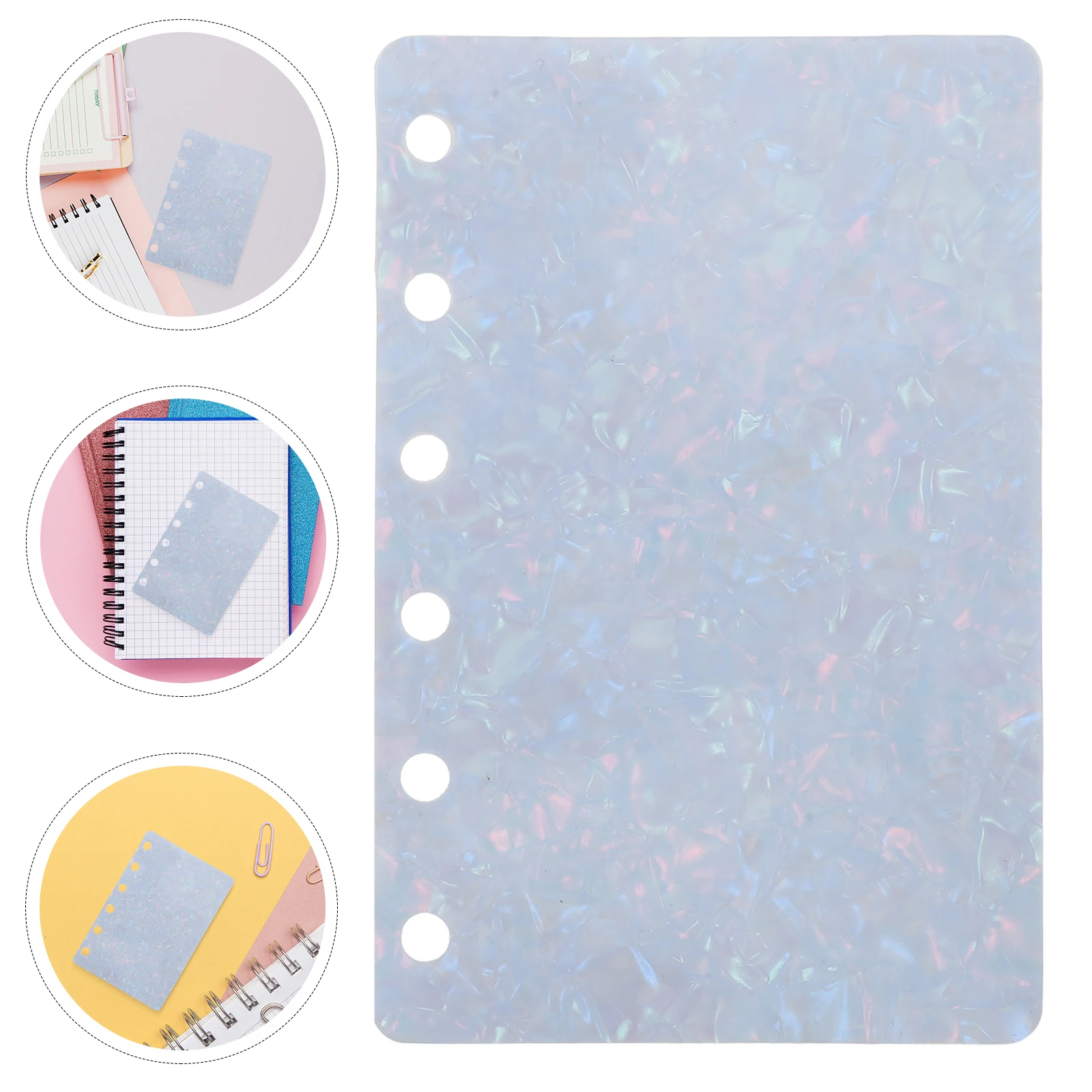 

10Pcs A7 Loose Leaf Dividers PP Binder Dividers for Planners 6 Ring Binder Inserts Partition Pad for Organizing Notes School