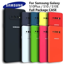 For S10 Case Original Samsung Galaxy S10 Plus S10e Silky Silicone Cover High Quality Soft-Touch Back Protective Galaxy S10+