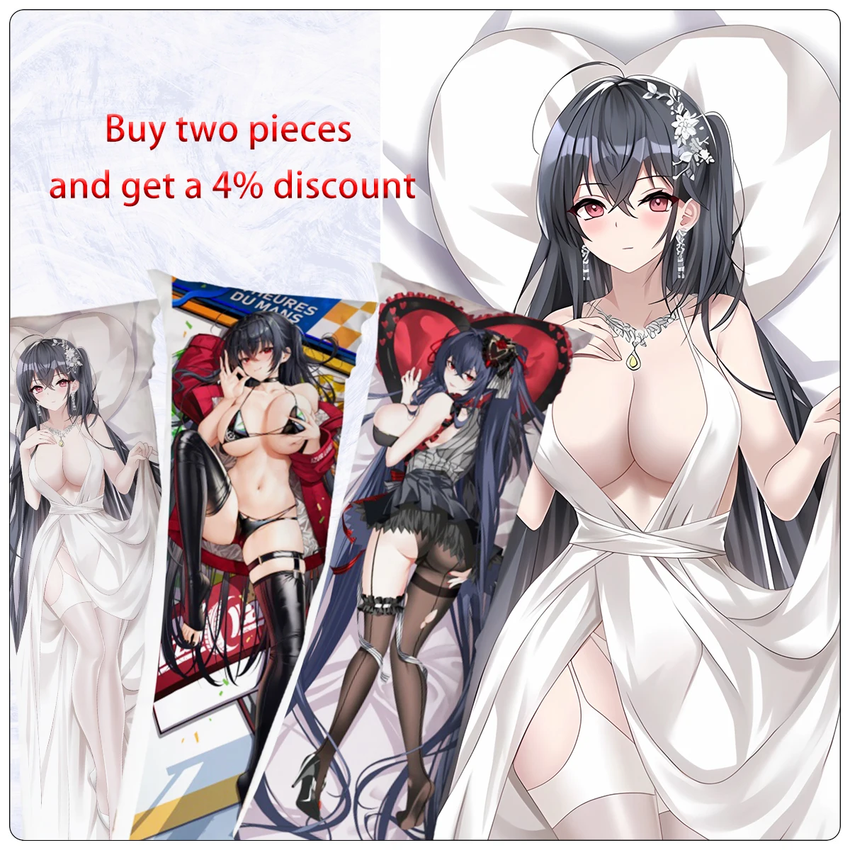 

Dakimakura Anime Azur Lane Taiho Hugging Body Pillow Cover Holiday Gifts Double-Side Print 2WAY Taiho Pillowcase