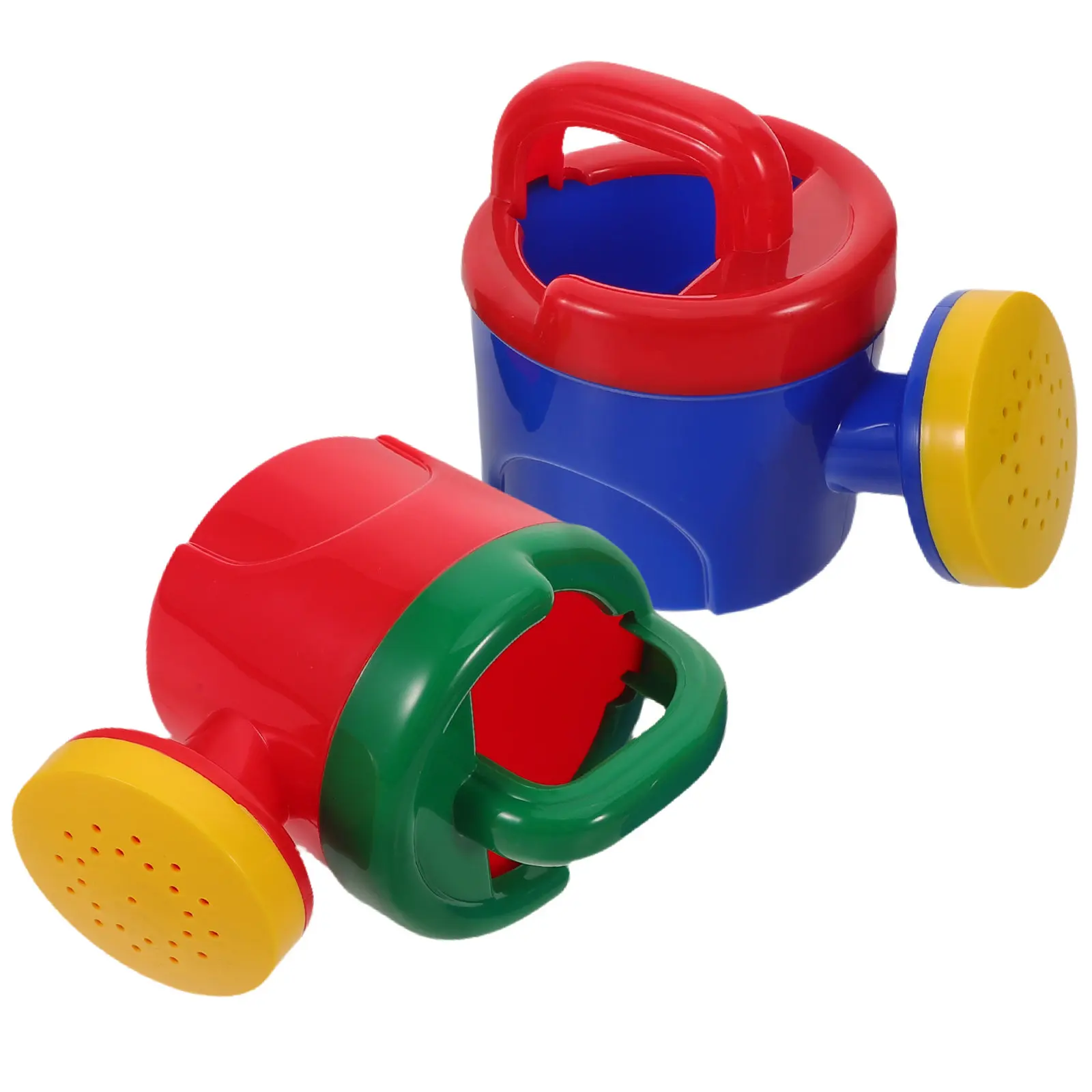 2Pcs Bathroom Water Watering Can Cute Plastic Children Bath Sprayer Small Watering Can for Toddler Indoor Outdoor