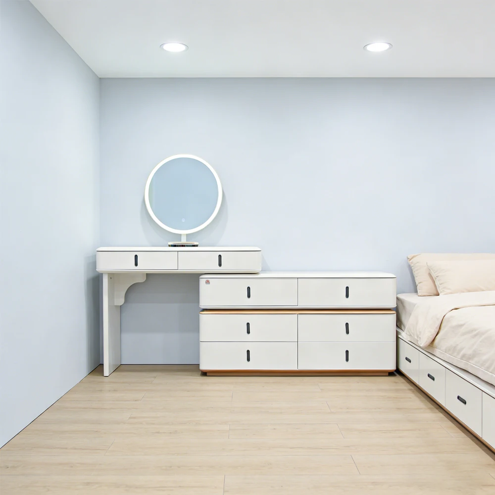 

#@Manufacture Wood Modern Dressing Table Custom New Design Mirror Makeup Table Dressing Table
