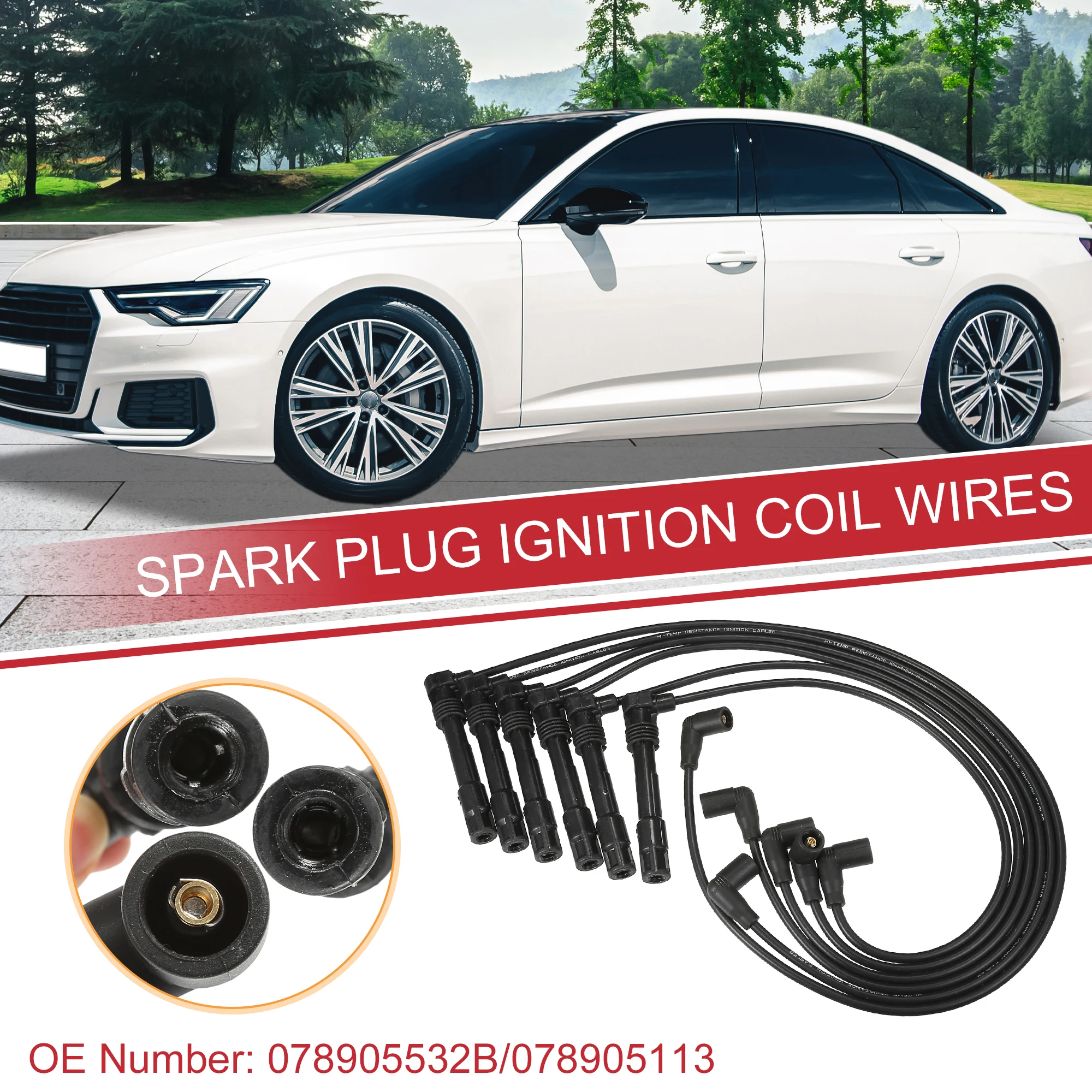

UXCELL, 6 шт., автомобильная свеча зажигания, коридор, № 078905532b для Audi A4 A6 A8