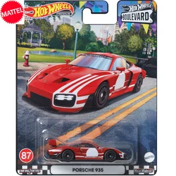 Mattel Hot Wheels Car Boulevard Premium 18 PORSCHE 935 1/64 Diecast Vehicle Model Cars  Toys for Boys Gift GJT68