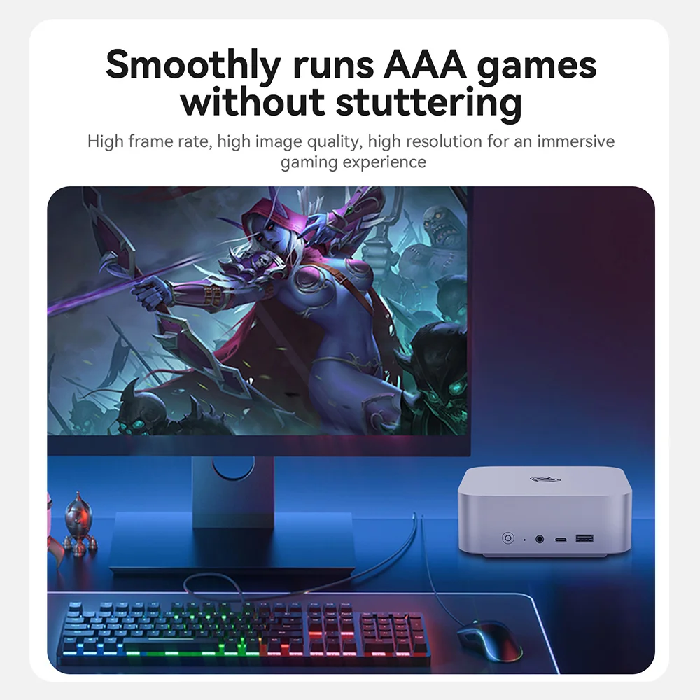 Beelink SER10 Max HX470 Mini PC AMD Ryzen AI 9 HX 470 Processor 12C/24T 3100MHz LPDDR5 WIFI6 BT 5.2 USB4 DDR5 Desktops Computer
