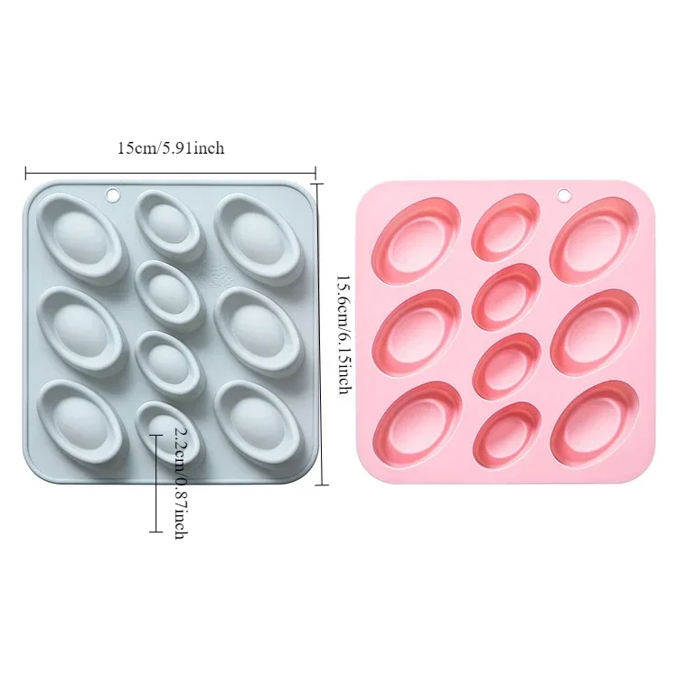 10 Holes of Different Sizes Ingot Modeling Silicone Mold Fondant Cake Chocolate Mold Ice Cube Cake Mould Baking Accessories