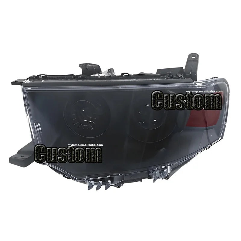 Custom Bi-LED Projector Headlight For Mitsubishi Pajero Sport Montero Sport Nativa Pajero Dakar Angry Eyes Head Lamp 2009-2014