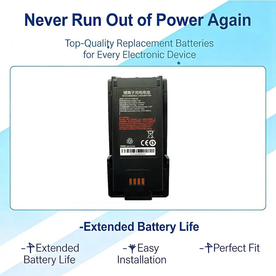 

Reliable Power Walkie-Talkie Battery 3540Mah For TD Tech Interphone Bty3500li20 Stable