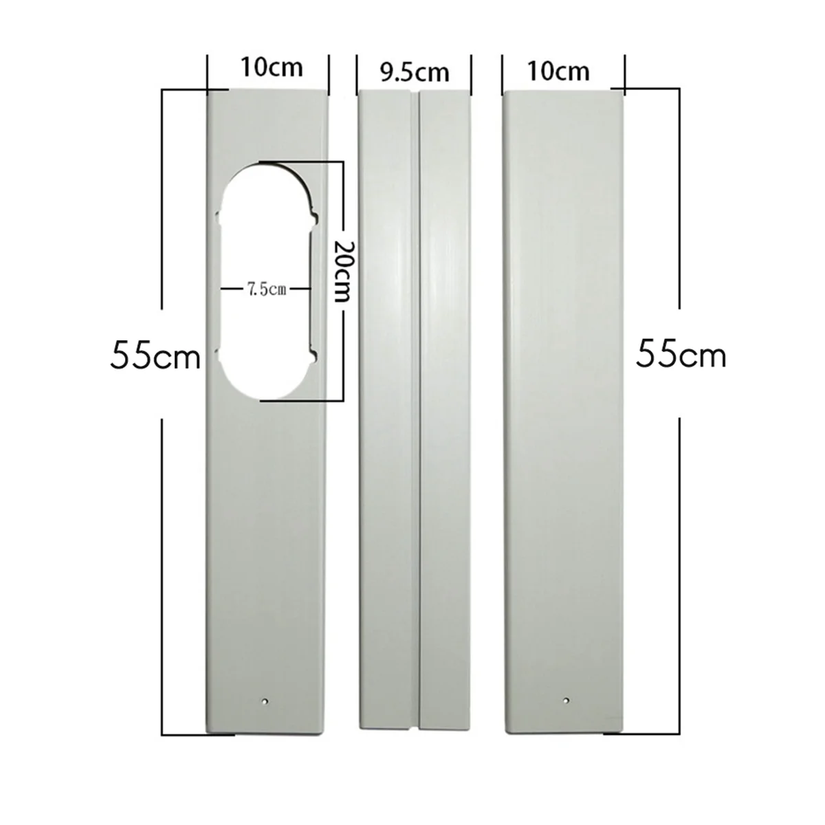 3PCS Adjustable Portable Window Kit Plate for Air Conditioner Accessories Air Conditioner Window Attachment-55CM