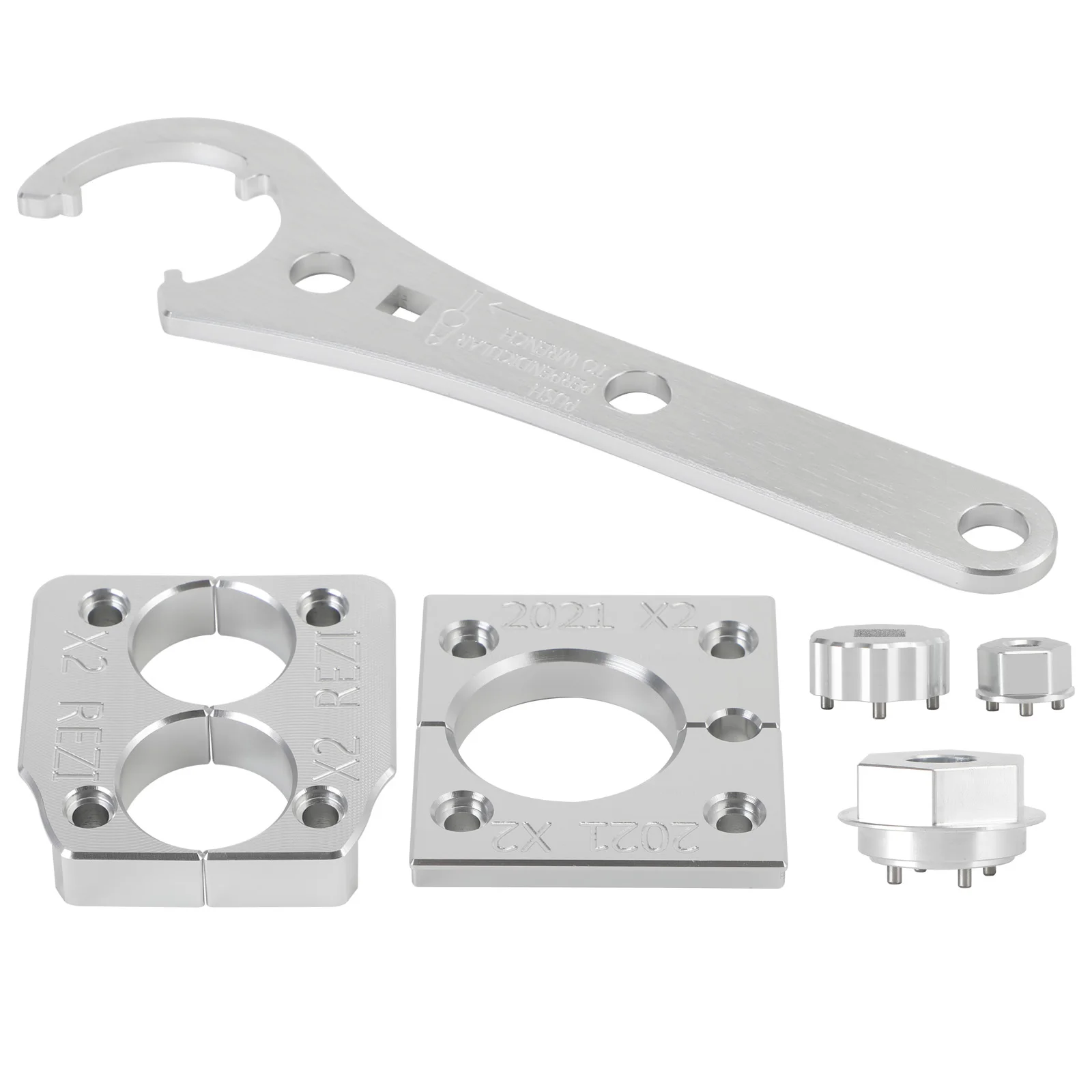 Float Shock Rebuild Tool Kit Schraubstockklemme + Dichtungskopf + 4 Stiftbuchsen für Fox X2 2021 – Detail 3