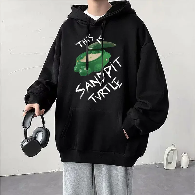 This Is Sandpit Turtle Funny Meme Hoodie Men Women Oversized Hoody Sweatshirts Pocket Fleece Hoodies Casual Streetwear Pullover