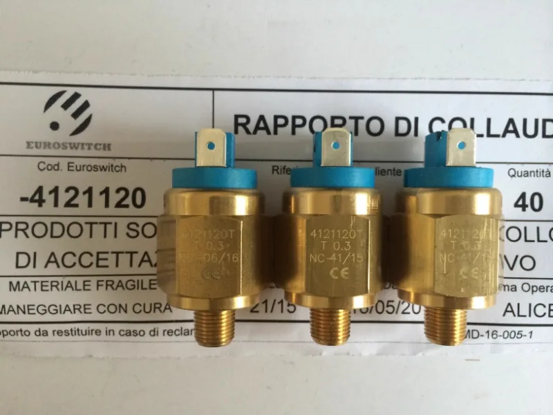 Sistema pneumatico Euroswitch/stazione di pressione idraulica/interruttore di controllo della pressione regolabile meccanico 41 v10h24 1 pz