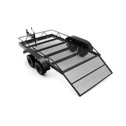 RC Model Metal Simulation Double Axle Trailer for 1/10 RC Crawler Car Traxxas TRX4 SCX6 SCX10 D90 Accessories