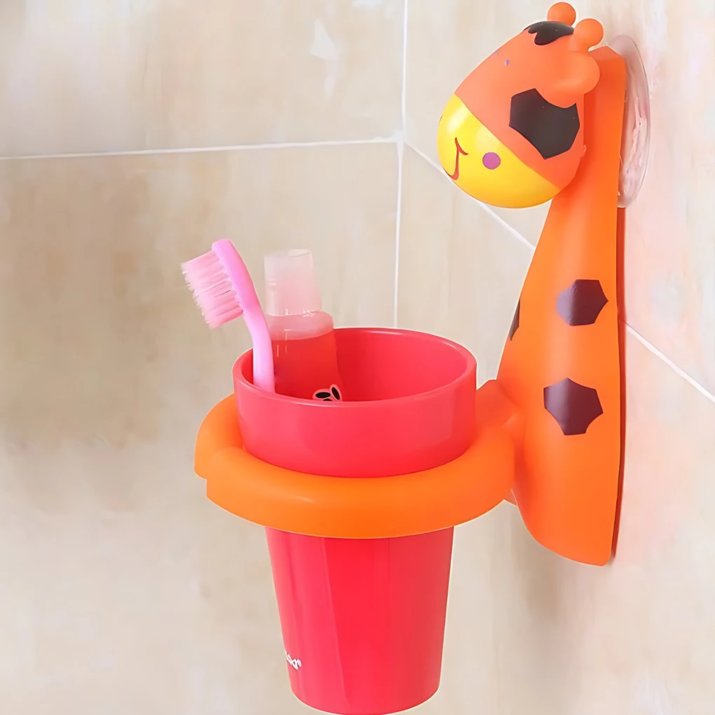 Soporte moderno para cepillos de dientes con animales de dibujos animados, fácil de limpiar, antideslizante, ecológico, lujoso