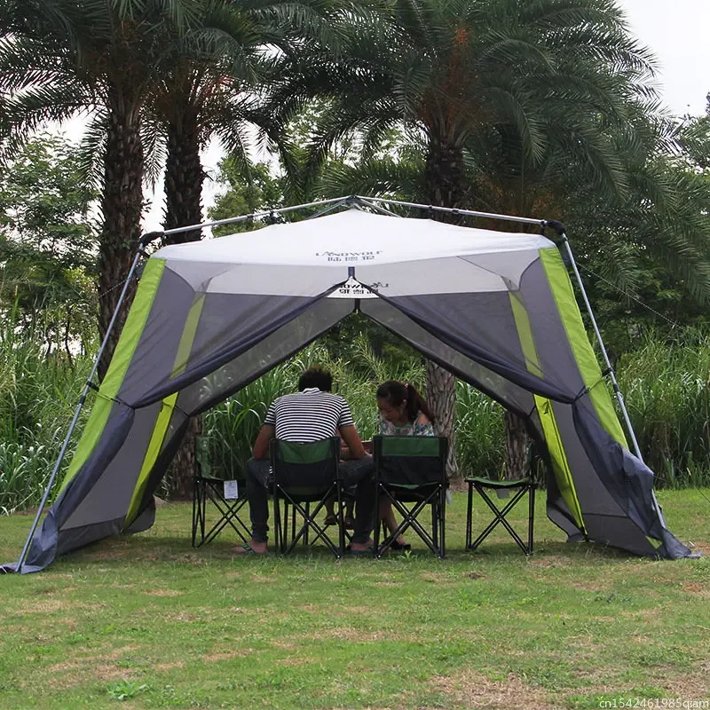 Automatic Ultralarge 300*300*210CM 5-8 Person Anti-Mosquito Camping Pavilion Tent Large Gazebo Sun Shelter