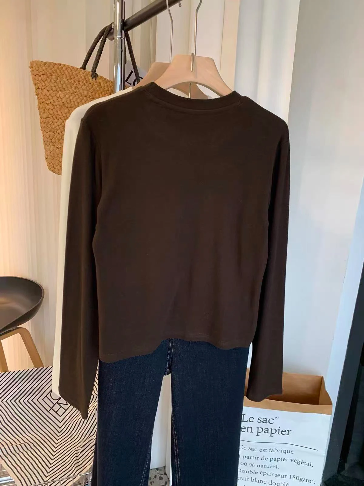 Fleece Lined Short Printed T-Shirt Women's Korean Style Warm Base Layer Shirt Commute Style Animal Pattern Long Sleeve round ...
