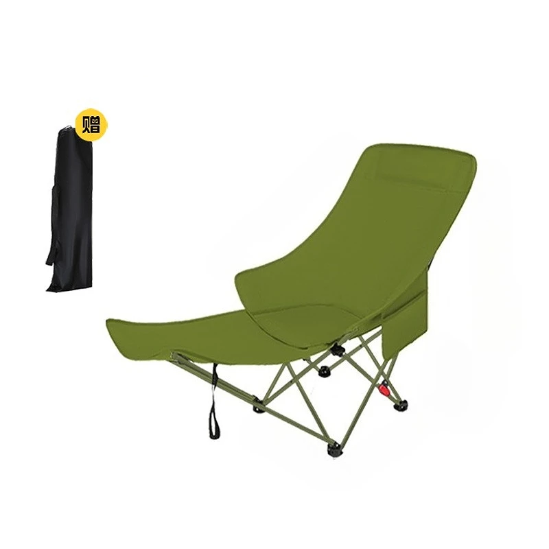 

Outdoor Folding Chair Moon Chair Adjustable Camping Beach with Footstool Portable Lunch Break Fishing Leisure Picnic Chair