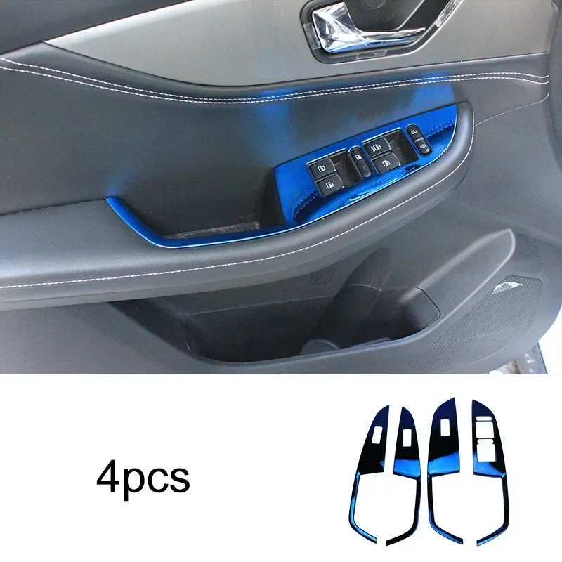 

4pcs for Dongfeng S560 Glass Lifting Switch Panel Inner Door Handle Stainless Steel Decoration Frame Glory