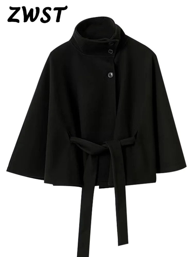 سترة نسائية كبيرة الحجم للتنقل بأكمام طويلة معطف واحد الصدر بفتحة جانبية لخريف 2025 وسادات كتف للشارع
