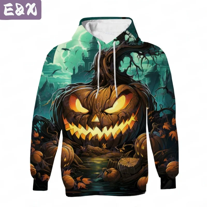 loween Felpe con cappuccio da donna Pullover quotidiano Felpa con cappuccio Vestibilità ampia Lunga Sve Cartoon Anime Street Sle Poliestere Spandex Miscela