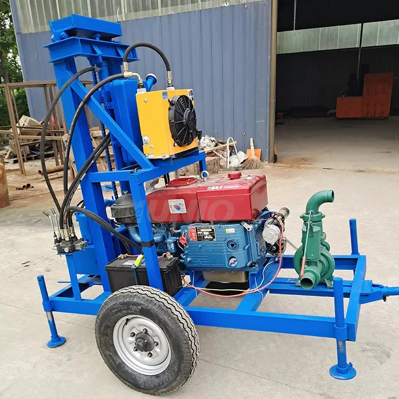 Hot Selling Hydraulic diesel borehole water well drilling rig machine / water drilling portable machine