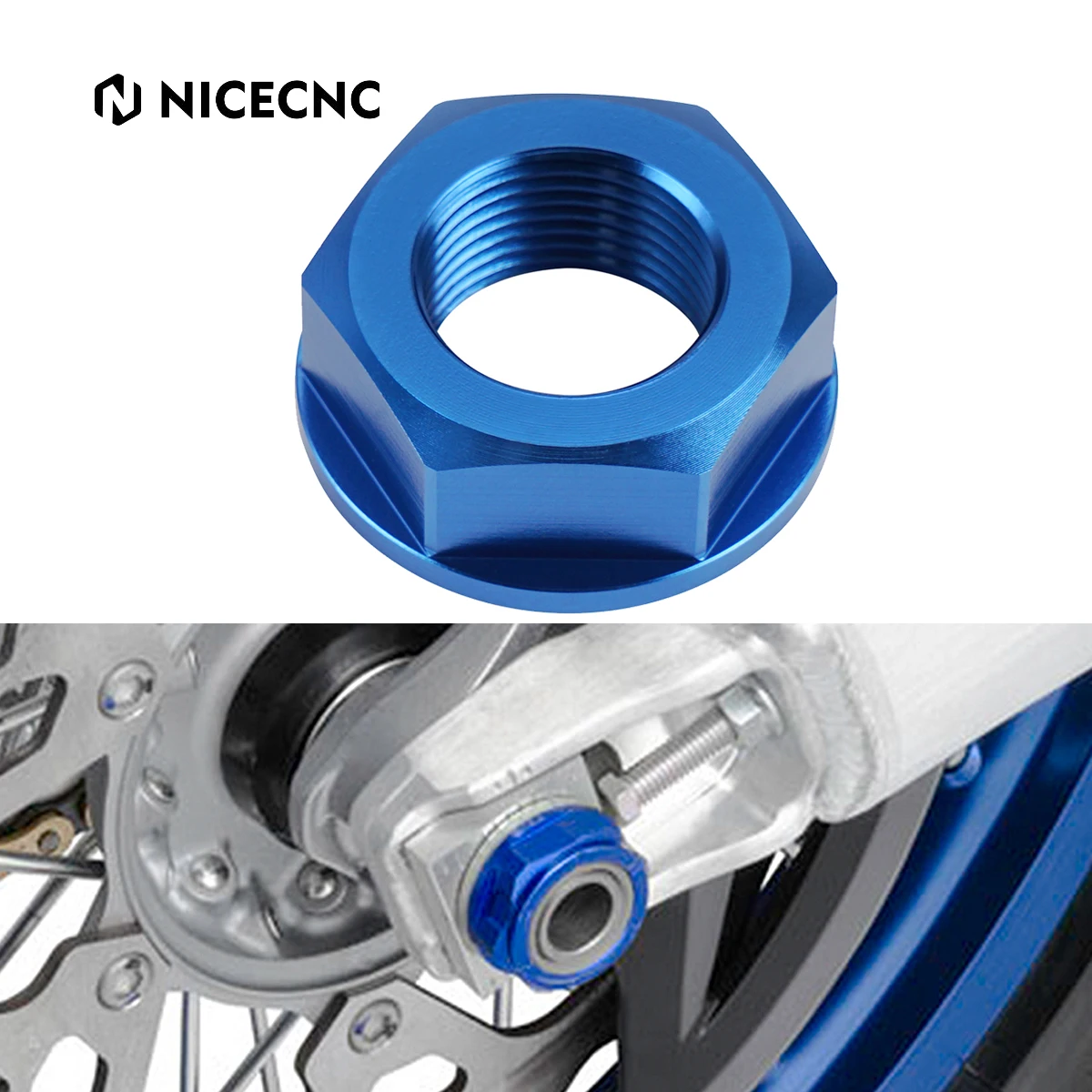 

NICECNC For Yamaha YZ125 YZ250 1999-2022 YZ250F YZ450F YZ125X YZ250X YZ250FX YZ450FX WR250F WR450F M20×P1.5 Rear Wheel Axle Nut