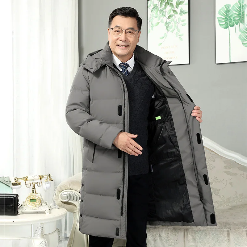 الرجال الشتاء مبطن السترات الدافئة أسفل معاطف السترة سترة يندبروف سترة منفوخة مقنعين عالية الجودة الفاخرة طويلة الحشو HXY294 #3