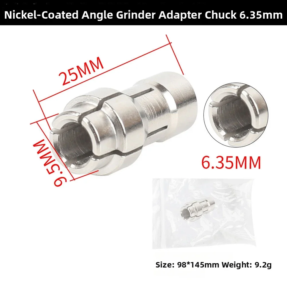 Grinding Machine Adapter Head 3mm 6mm 6.35mm Alloy Angle Grinder To Straight Grinder Adapter For Grinding Heads Discs Parts