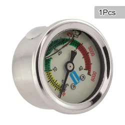 2 Inch Pool Filter Water Pressure Dial Hydraulic Pressure Gauge Meter Manometer Stainless Steel 0-6000PSI 0-40MPa