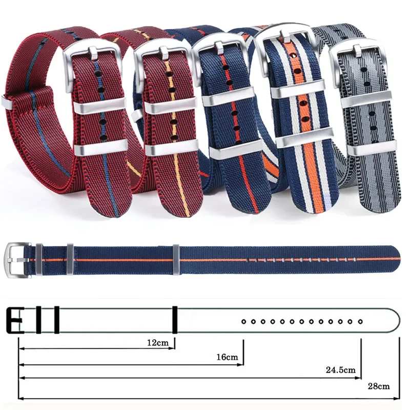 18mm 20mm 22mm Nylon Uhrenarmband für Seiko für Tudor Universal Armband für Huawei GT3/4/5 Männer Frauen Geflochtenes Armband Dornschließe – Detail 4
