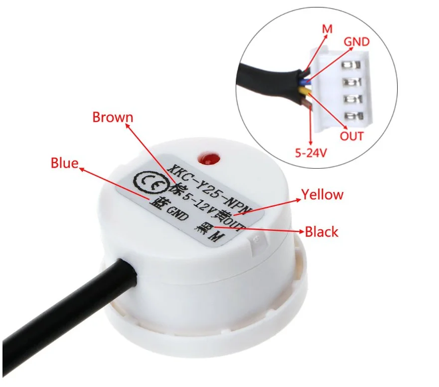 XKC-Y25-NPN Non-Contact Liquid Level Sensor Stick Type Detection Tools for Airtight Container NPN Water Detector Switch DC