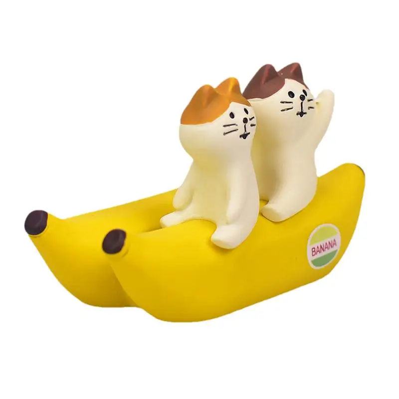 Memo Clips Holder Cartoon Cat Desktop Message Holder Cute Cat Image Desktop Resin Ornaments For Work Area Bedroom Living Room