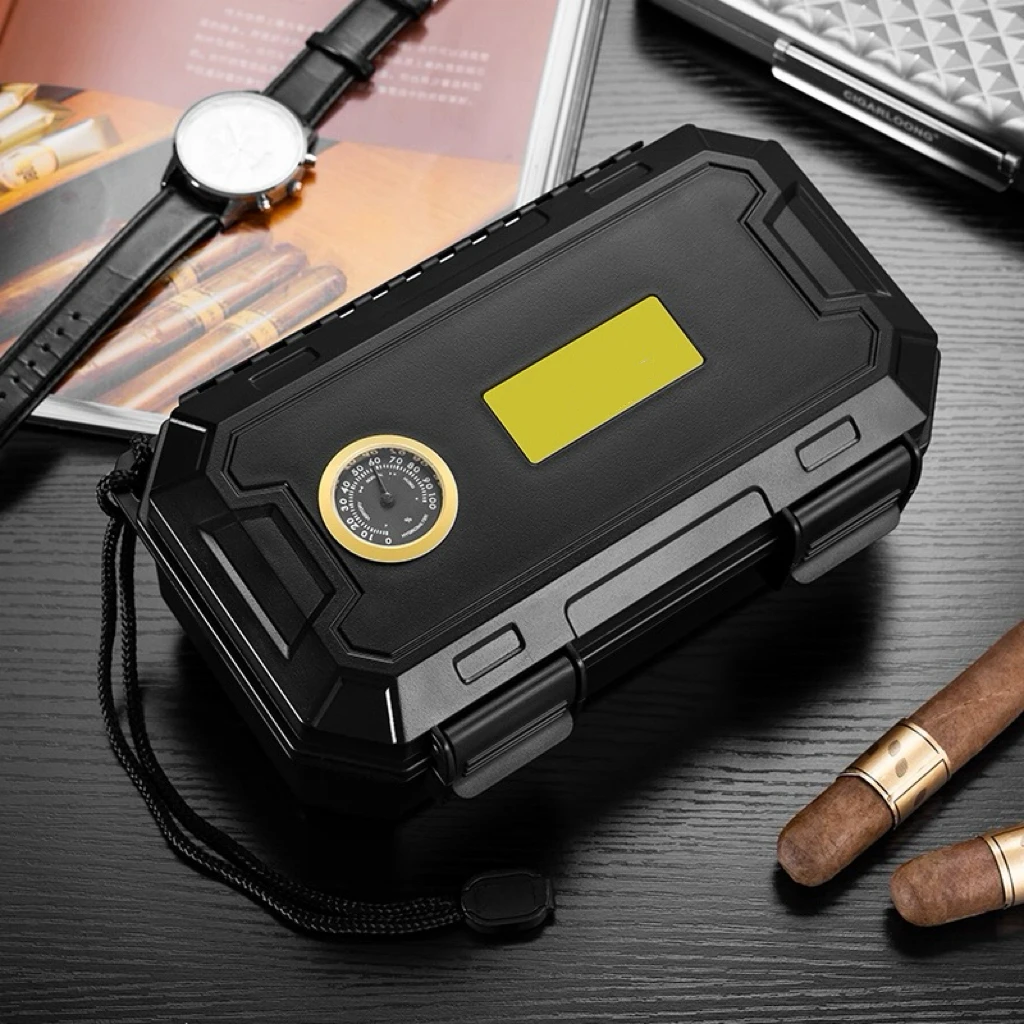 Double Layered Honeycomb Cotton Shock-Absorbing Cigar Box, With Detachable Cigarette Slots, Can Hold Lighters.
